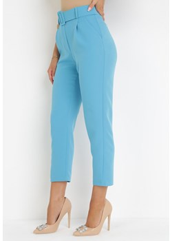 Niebieskie Spodnie z Paskiem Ioleinaa ze sklepu Born2be Odzież w kategorii Spodnie damskie - zdjęcie 160970611