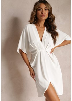 Biała Sukienka z Wiskozy typu Nietoperz Neollia ze sklepu Renee odzież w kategorii Sukienki - zdjęcie 160973160
