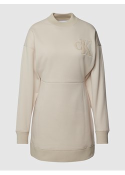 Sukienka z dzianiny dresowej z detalem z logo model ‘CHENILLE’ ze sklepu Peek&Cloppenburg  w kategorii Sukienki - zdjęcie 161014124
