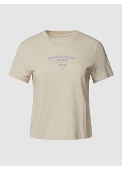 T-shirt z nadrukiem z logo model ‘VARSITY’ ze sklepu Peek&Cloppenburg  w kategorii Bluzki damskie - zdjęcie 161014294