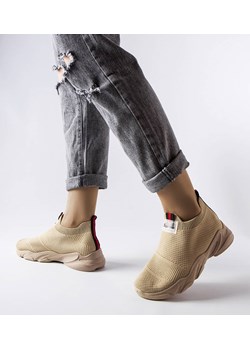 Ciemnobeżowe wsuwane buty sportowe damskie Greco ze sklepu gemre w kategorii Buty sportowe damskie - zdjęcie 161015101