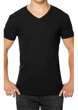 T-shirt męski czarny koszulka z dekoltem v VIN, Kolor czarny, Rozmiar S, Unikat ze sklepu Intymna w kategorii T-shirty męskie - zdjęcie 161042902