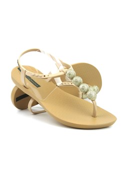 Eleganckie sandały damskie z błyszczącymi kulkami - Ipanema 26751, beżowe ze sklepu ulubioneobuwie w kategorii Sandały damskie - zdjęcie 161044453