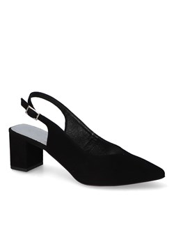 Sandały Karino 3709/003-P Czarne zamsz ze sklepu Arturo-obuwie w kategorii Czółenka - zdjęcie 161045150