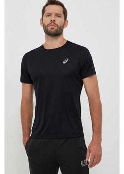 Asics t-shirt do biegania Core kolor czarny gładki ze sklepu ANSWEAR.com w kategorii T-shirty męskie - zdjęcie 161047132