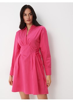 Mohito - Różowa sukienka mini z wiązaniem - Różowy ze sklepu Mohito w kategorii Sukienki - zdjęcie 161053912