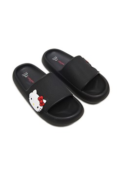 Cropp - Czarne klapki Hello Kitty - czarny ze sklepu Cropp w kategorii Klapki damskie - zdjęcie 161054211
