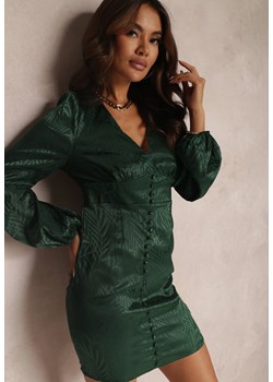 Zielona Sukienka Taliowana Chlorilea ze sklepu Renee odzież w kategorii Sukienki - zdjęcie 161055680