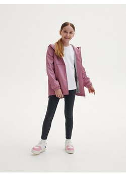 Reserved - Gumowany płaszcz z nadrukiem - fioletowy ze sklepu Reserved w kategorii Kurtki dziewczęce - zdjęcie 161056321