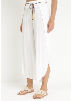 Białe Spodnie dnie Valiea ze sklepu Born2be Odzież w kategorii Spodnie damskie - zdjęcie 161061200