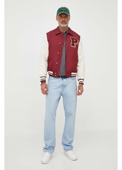 Pepe Jeans kurtka BARNOLD męska kolor bordowy przejściowa ze sklepu ANSWEAR.com w kategorii Kurtki męskie - zdjęcie 161061470