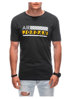 T-shirt męski z nadrukiem 1883S - grafitowy ze sklepu Edoti w kategorii T-shirty męskie - zdjęcie 161091591