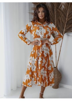 Sukienka Daila Flower Pomarańczowa ze sklepu Lisa Mayo w kategorii Sukienki - zdjęcie 161091660