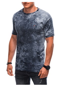 T-shirt męski z nadrukiem 1892S - granatowy ze sklepu Edoti w kategorii T-shirty męskie - zdjęcie 161095522