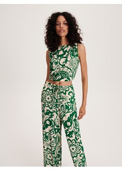 Reserved - Wzorzyste spodnie - wielobarwny ze sklepu Reserved w kategorii Spodnie damskie - zdjęcie 161186410