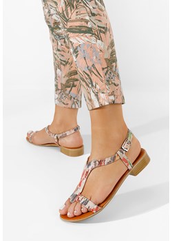 Wielokolorowy sandały damskie skórzane Nocella V3 ze sklepu Zapatos w kategorii Sandały damskie - zdjęcie 161187101