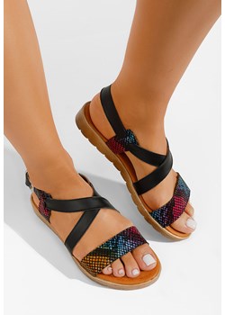 Wielokolorowy sandały damskie skórzane Tamala ze sklepu Zapatos w kategorii Sandały damskie - zdjęcie 161187153