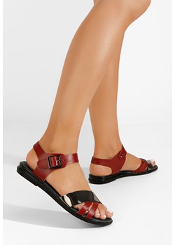 Bordowe sandały damskie skórzane Casiella V2 ze sklepu Zapatos w kategorii Sandały damskie - zdjęcie 161187271