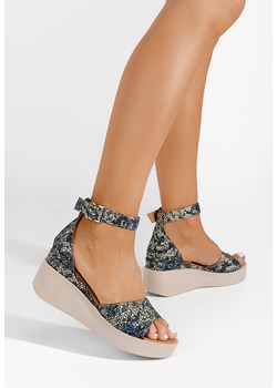 Wielokolorowy sandały na platformie skórzane Salegia ze sklepu Zapatos w kategorii Sandały damskie - zdjęcie 161187274