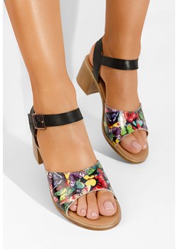 Czarne sandały damskie skórzane Thalesia V3 ze sklepu Zapatos w kategorii Sandały damskie - zdjęcie 161187323