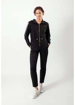 Czarne dresowe spodnie ze wstawkami po bokach ze sklepu Molton w kategorii Spodnie damskie - zdjęcie 161189730
