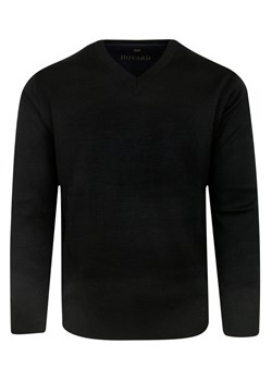 Wełniany Sweter V-Neck - HOVARD - Czarny SWKOWhvrd501vSIYAH ze sklepu JegoSzafa.pl w kategorii Swetry męskie - zdjęcie 161192914