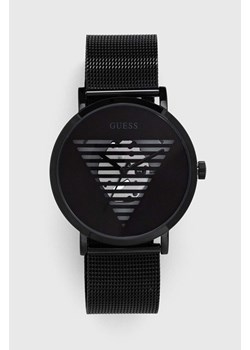 Guess zegarek męski kolor czarny ze sklepu ANSWEAR.com w kategorii Zegarki - zdjęcie 161205630