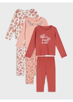 Sinsay - Piżamy 3 pack - koralowy ze sklepu Sinsay w kategorii Piżamy dziecięce - zdjęcie 161207523