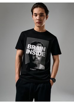 Sinsay - Koszulka z nadrukiem - czarny ze sklepu Sinsay w kategorii T-shirty męskie - zdjęcie 161207544