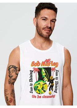 Sinsay - Koszulka tank top Bob Marley - biały ze sklepu Sinsay w kategorii T-shirty męskie - zdjęcie 161207552