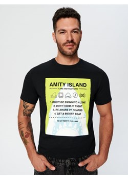 Sinsay - Koszulka Jaws - czarny ze sklepu Sinsay w kategorii T-shirty męskie - zdjęcie 161207580