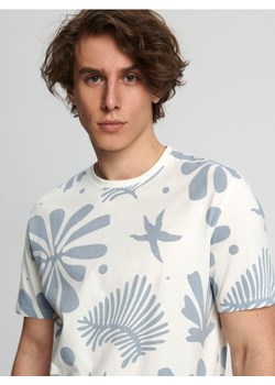 Sinsay - Koszulka z nadrukiem - kremowy ze sklepu Sinsay w kategorii T-shirty męskie - zdjęcie 161207704