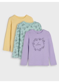 Sinsay - Koszulki 3 pack - żółty ze sklepu Sinsay w kategorii Bluzki dziewczęce - zdjęcie 161207910