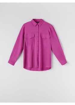Sinsay - Koszula regular z wiskozy - fioletowy ze sklepu Sinsay w kategorii Koszule damskie - zdjęcie 161208422