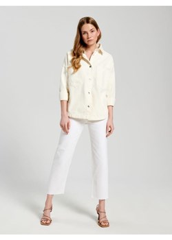 Sinsay - Jeansy straight high waist - biały ze sklepu Sinsay w kategorii Jeansy damskie - zdjęcie 161208432