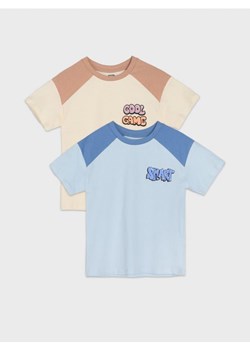 Sinsay - Koszulki 2 pack - kremowy ze sklepu Sinsay w kategorii T-shirty chłopięce - zdjęcie 161208783