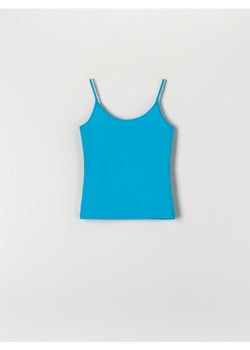 Sinsay - Top basic - niebieski ze sklepu Sinsay w kategorii Bluzki damskie - zdjęcie 161208922