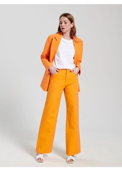 Sinsay - Jeansy wide leg high waist - pomarańczowy ze sklepu Sinsay w kategorii Jeansy damskie - zdjęcie 161209350
