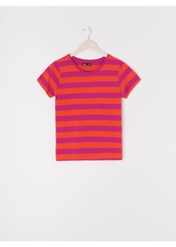 Sinsay - Koszulka w paski - różowy ze sklepu Sinsay w kategorii Bluzki damskie - zdjęcie 161210740
