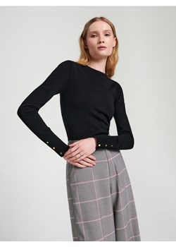 Sinsay - Sweter z ozdobnymi guzikami - czarny ze sklepu Sinsay w kategorii Swetry damskie - zdjęcie 161211011