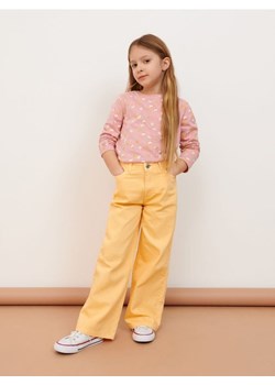 Sinsay - Jeansy wide leg - pomarańczowy ze sklepu Sinsay w kategorii Spodnie dziewczęce - zdjęcie 161211854