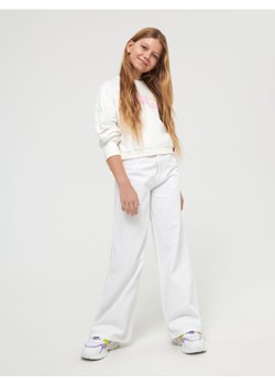 Sinsay - Jeansy wide leg - biały ze sklepu Sinsay w kategorii Spodnie dziewczęce - zdjęcie 161211902