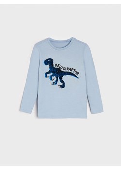 Sinsay - Koszulka z cekinami - błękitny ze sklepu Sinsay w kategorii T-shirty chłopięce - zdjęcie 161212473