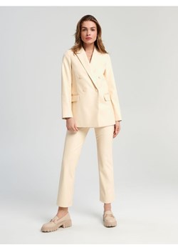 Sinsay - Spodnie eleganckie - kremowy ze sklepu Sinsay w kategorii Spodnie damskie - zdjęcie 161212541