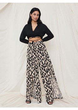 Sinsay - Spodnie z lnem - wielobarwny ze sklepu Sinsay w kategorii Spodnie damskie - zdjęcie 161212563
