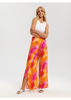 Sinsay - Spodnie z wiązaniem - wielobarwny ze sklepu Sinsay w kategorii Spodnie damskie - zdjęcie 161212704