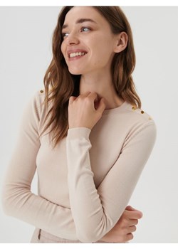 Sinsay - Sweter z ozdobnymi guzikami - kremowy ze sklepu Sinsay w kategorii Swetry ciążowe - zdjęcie 161212753