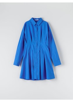 Sinsay - Sukienka mini koszulowa - niebieski ze sklepu Sinsay w kategorii Sukienki - zdjęcie 161213401