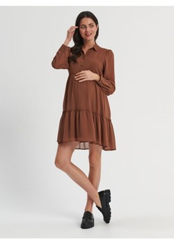 Sinsay - Sukienka mini MAMA - brązowy ze sklepu Sinsay w kategorii Sukienki ciążowe - zdjęcie 161213432