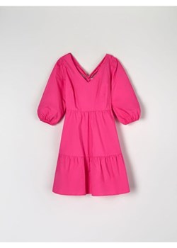 Sinsay - Sukienka mini z bufiastymi rękawami - różowy ze sklepu Sinsay w kategorii Sukienki - zdjęcie 161213441